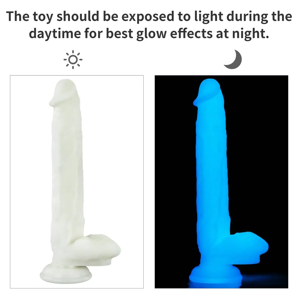 10.5'' Glow in the Dark Silicone Dildo