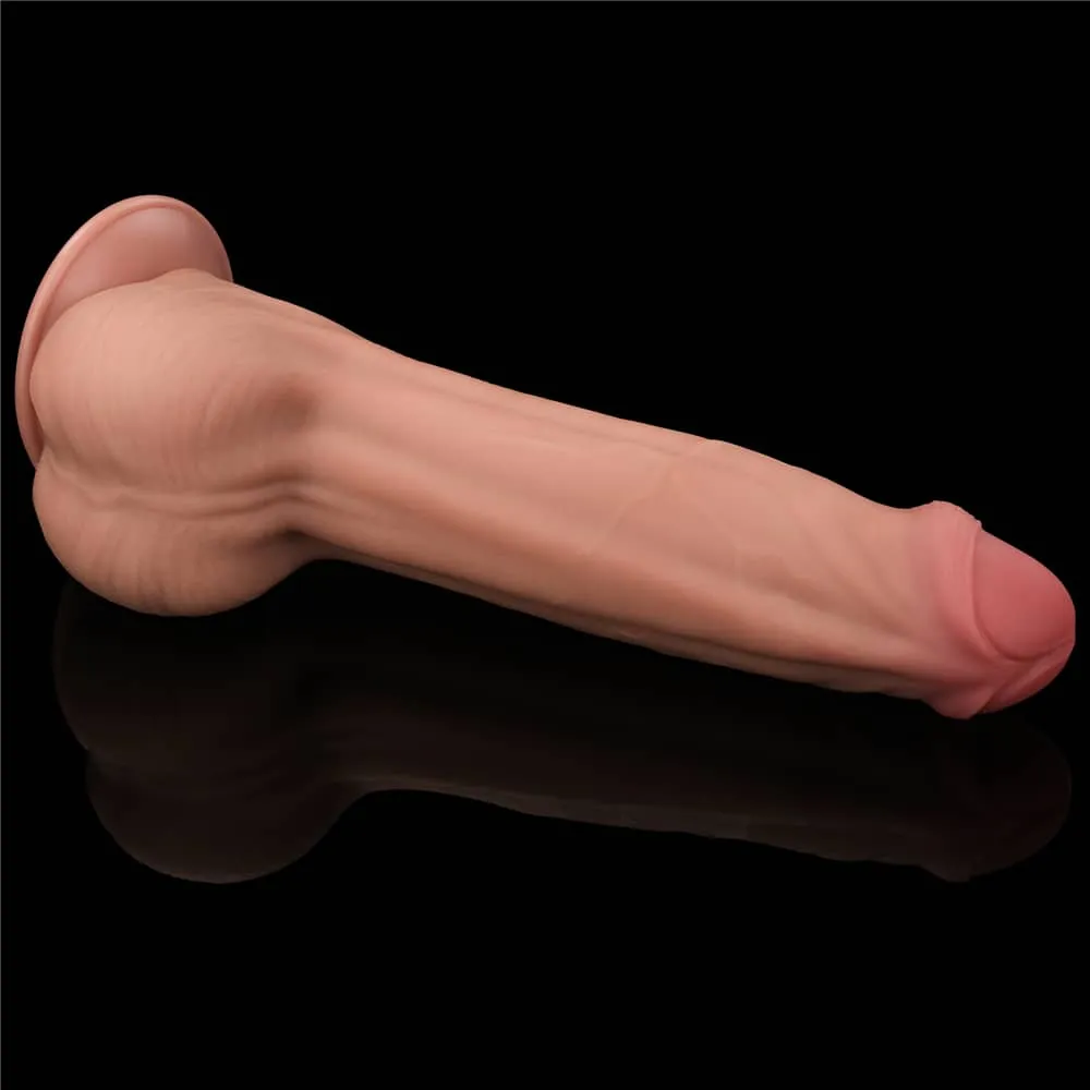 11.5'' King Sized Sliding Skin Dual Density Dildo Dong