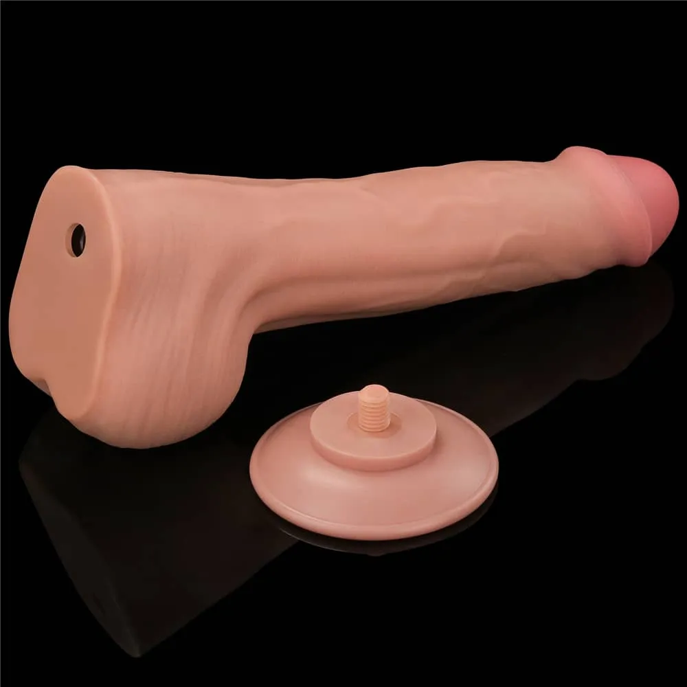 11.5'' King Sized Sliding Skin Dual Density Dildo Dong