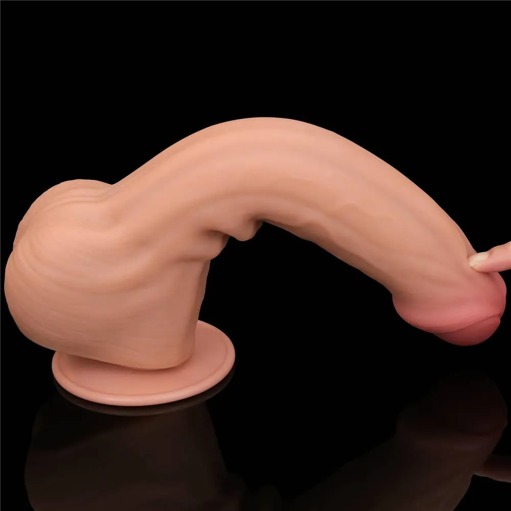 11.5'' King Sized Sliding Skin Dual Density Dildo Dong