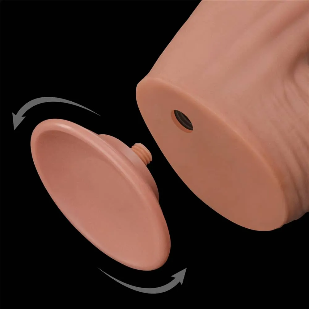 12'' King Sized Sliding Skin Dual Density Dildo Dong