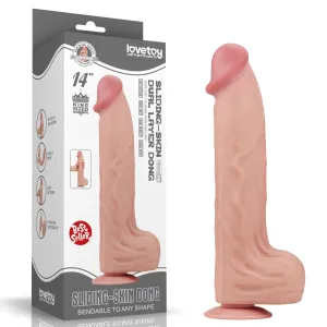 14'' King Sized Sliding Skin Dual Density Dildo