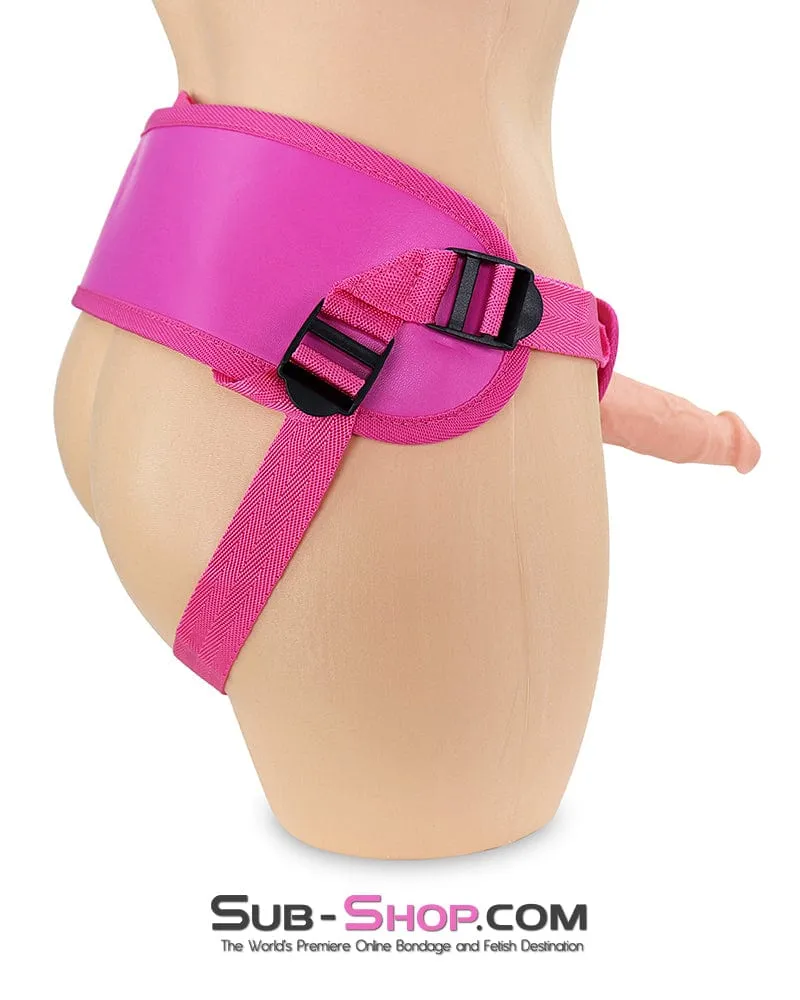 1805DL      Pink Comfort Strap-On Harness with 6.5" Realistic Suction Cup Dildo