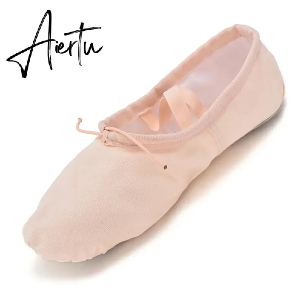 1pair Children Girls Practise Ballerina Shoes Canvas Soft Sole Ballerina Ballet Dance Slippers Ballet Shoes Woman Dance Shoes