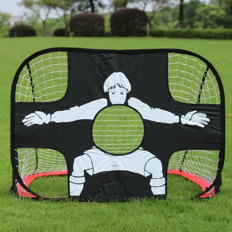 2 In 1 Pop Up Goal Football Training Goal Portable Football Cage For Indoor And Outdoor Use(Red)