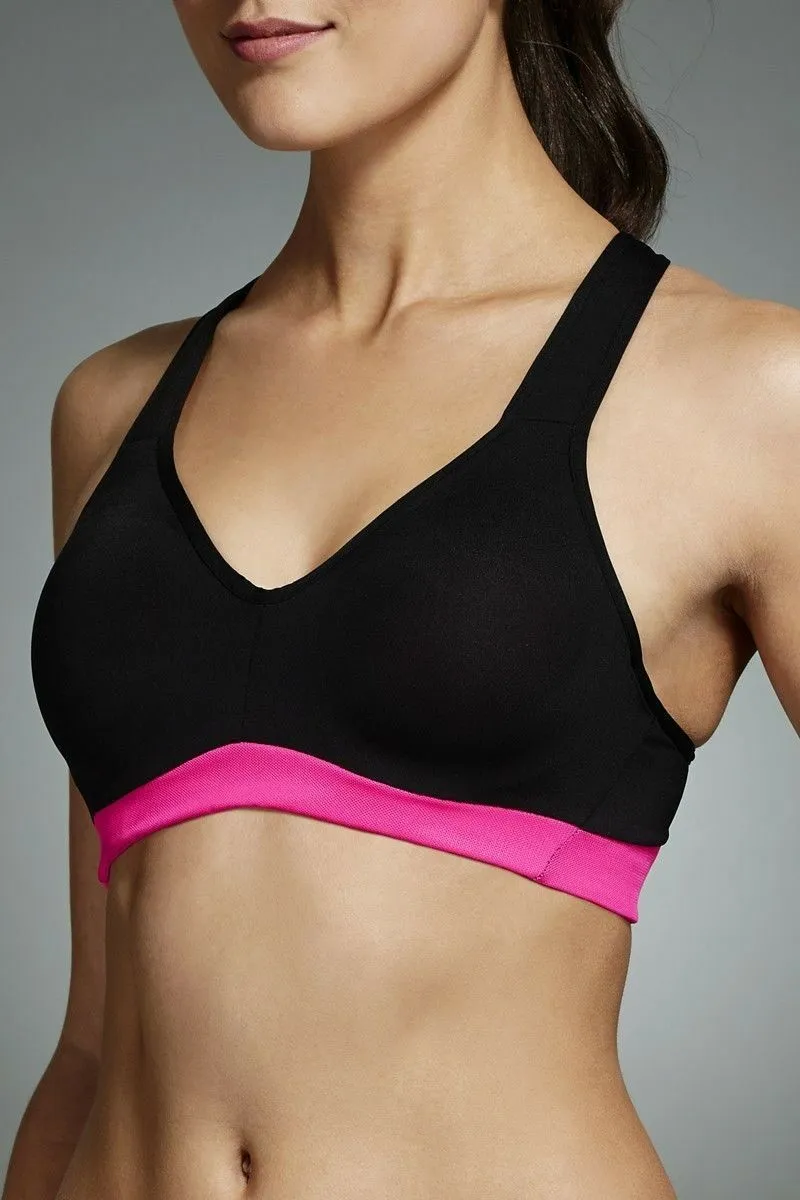 2 x Berlei Electrify Crop Womens Underwire Sports Top Yoga Gym Bra Yz6a Black