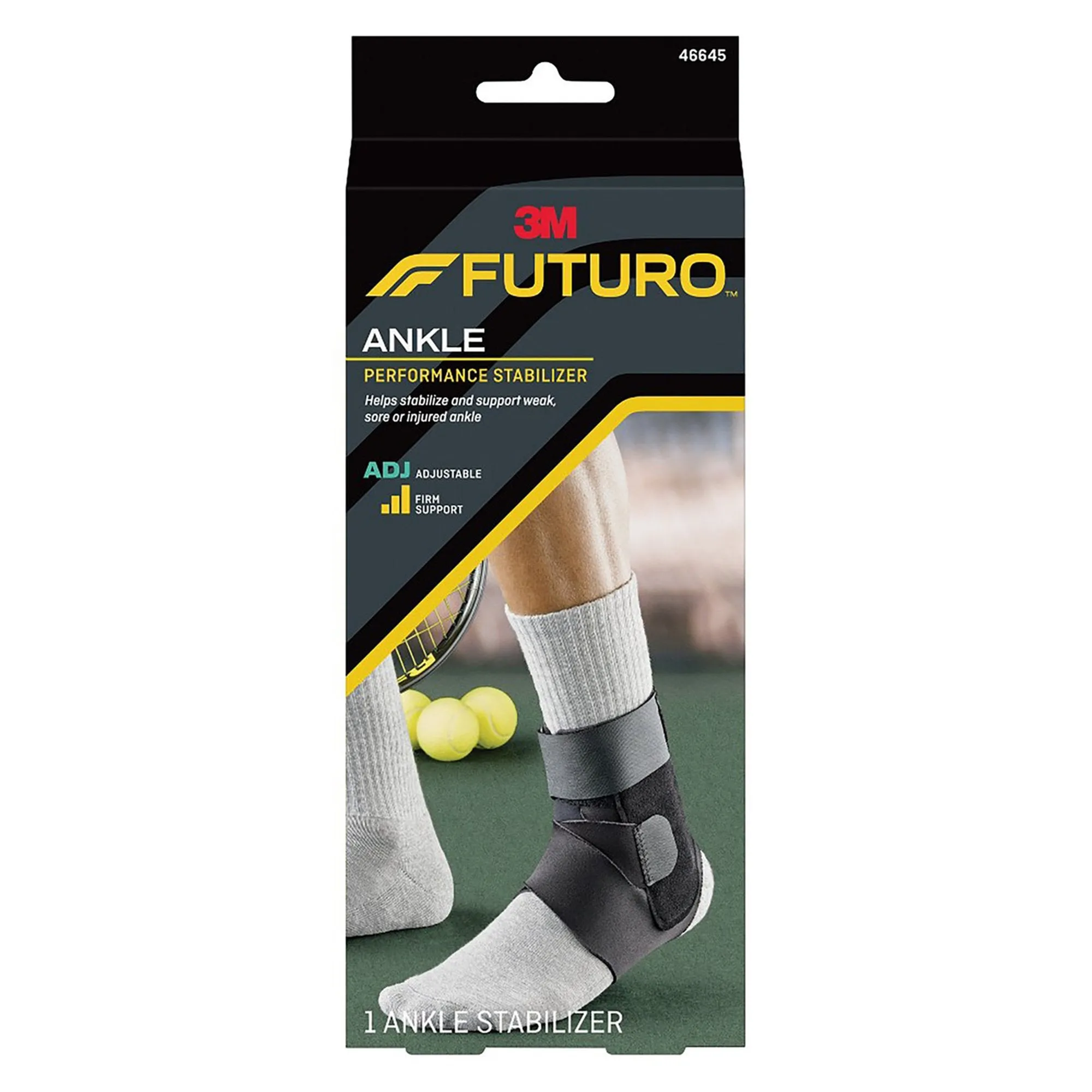 3M Futuro Ankle Performance Stabilizer, Adjustable, Adult, Black, 1 Each