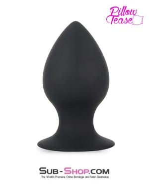 7137M      Make Me Take It BIG Black Silicone Butt Plug - LAST CHANCE - Final Closeout!