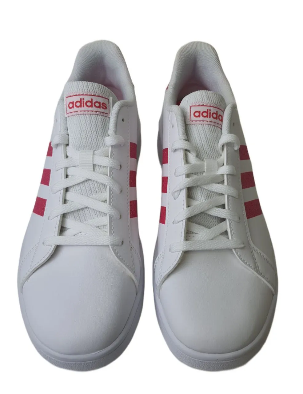 ADIDAS Girl's White Grand Court K Tennis Sneakers #EG5136 NWB