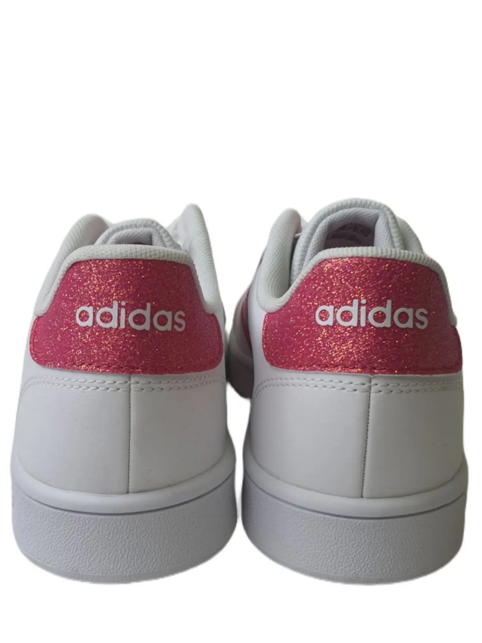 ADIDAS Girl's White Grand Court K Tennis Sneakers #EG5136 NWB