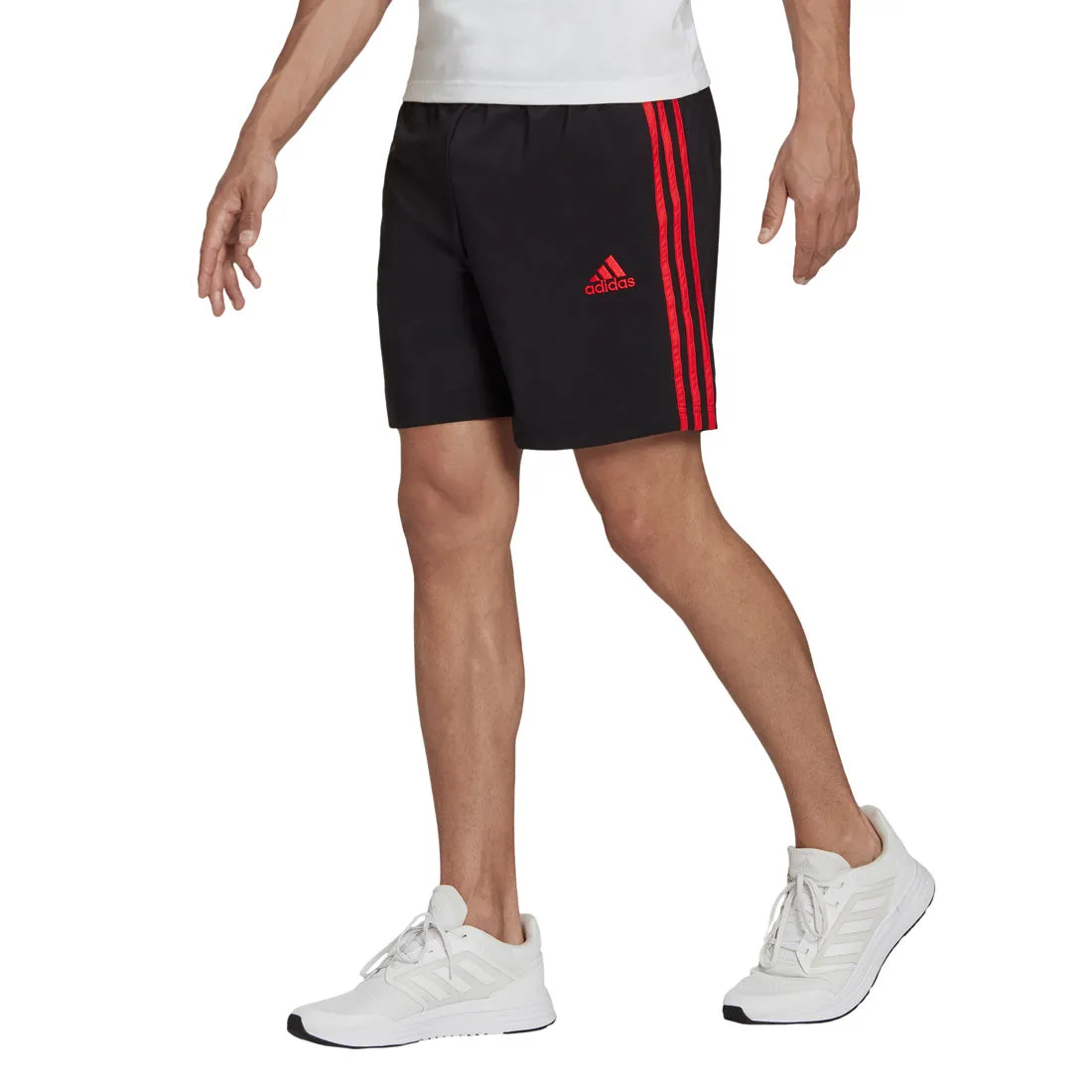 ADIDAS MEN AEROREADY ESSENTIALS CHELSEA 3-STRIPES SHORTS SHORT BLACK