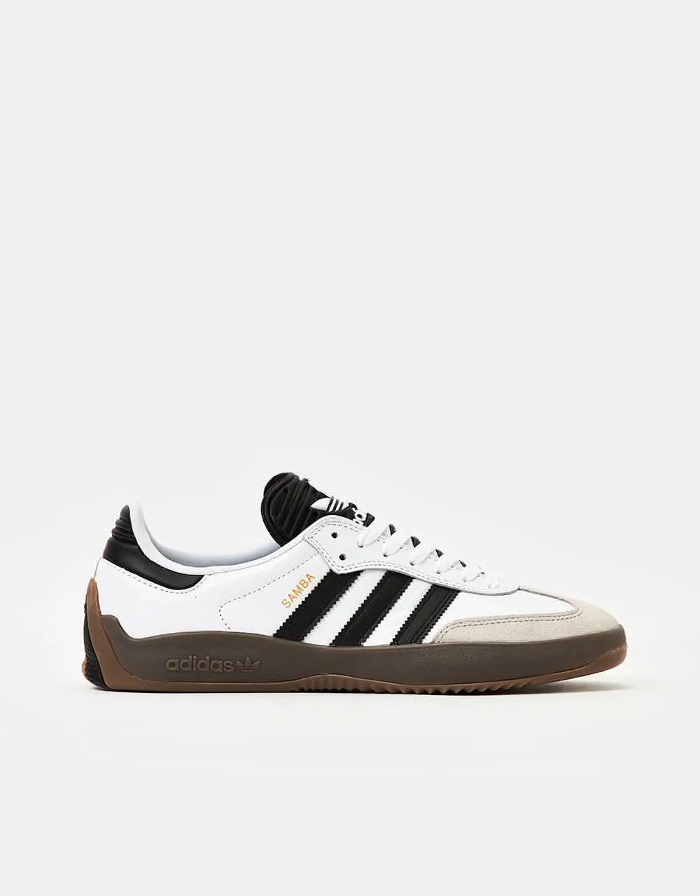 adidas Puig Samba Skate Shoes - White/Black/Gold/Gum