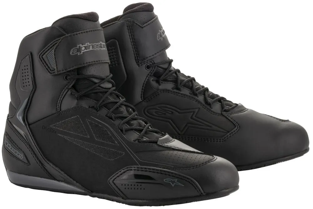 Alpinestars Men’s Faster-3 Drystar Black and Grey Riding Shoes