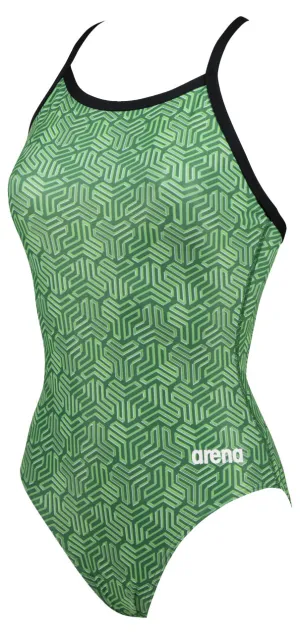 Arena Kikko Black/Green Light Drop Back