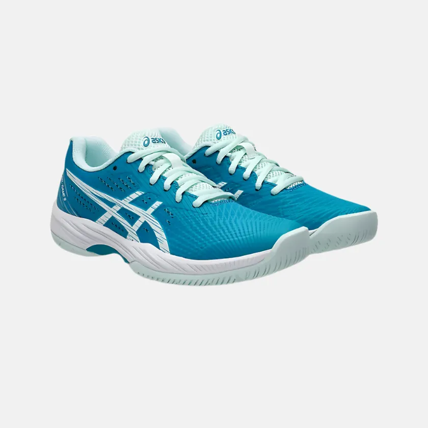 Asics GEL-GAME 9 Women's Tennis Shoes -Teal Blue/White