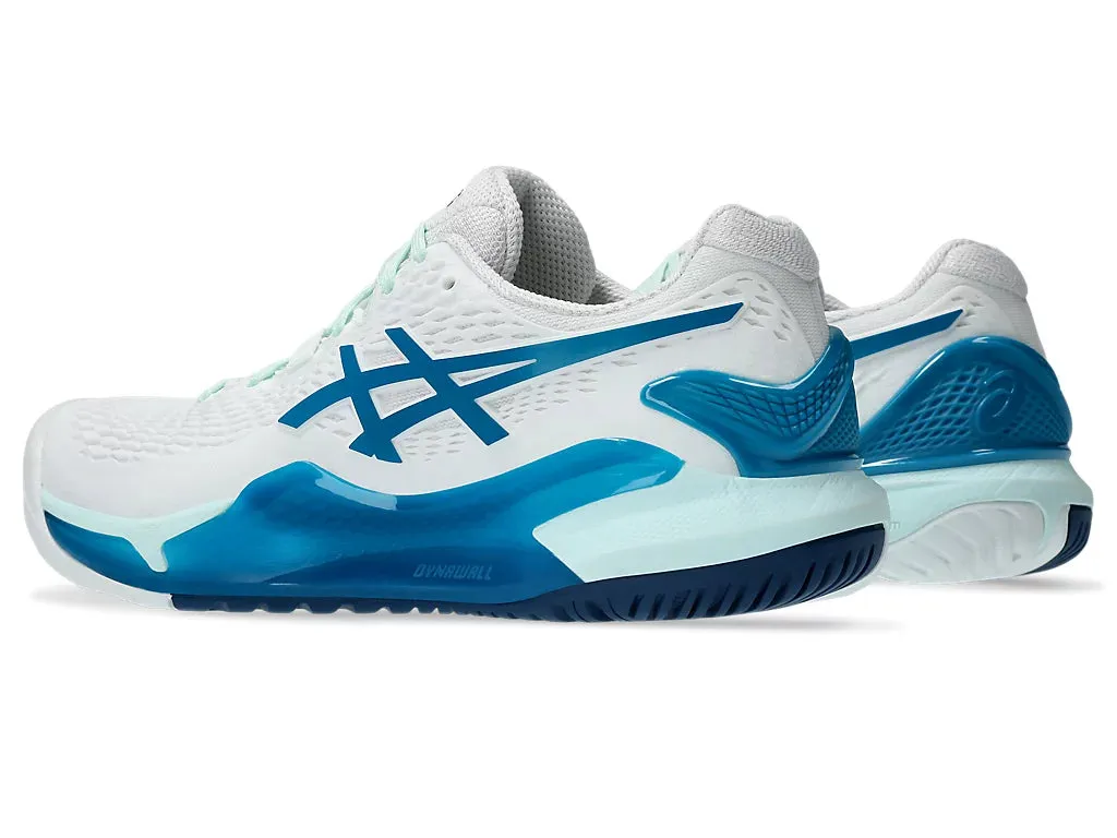 Asics Gel-Resolution 9 Women White/Teal Blue