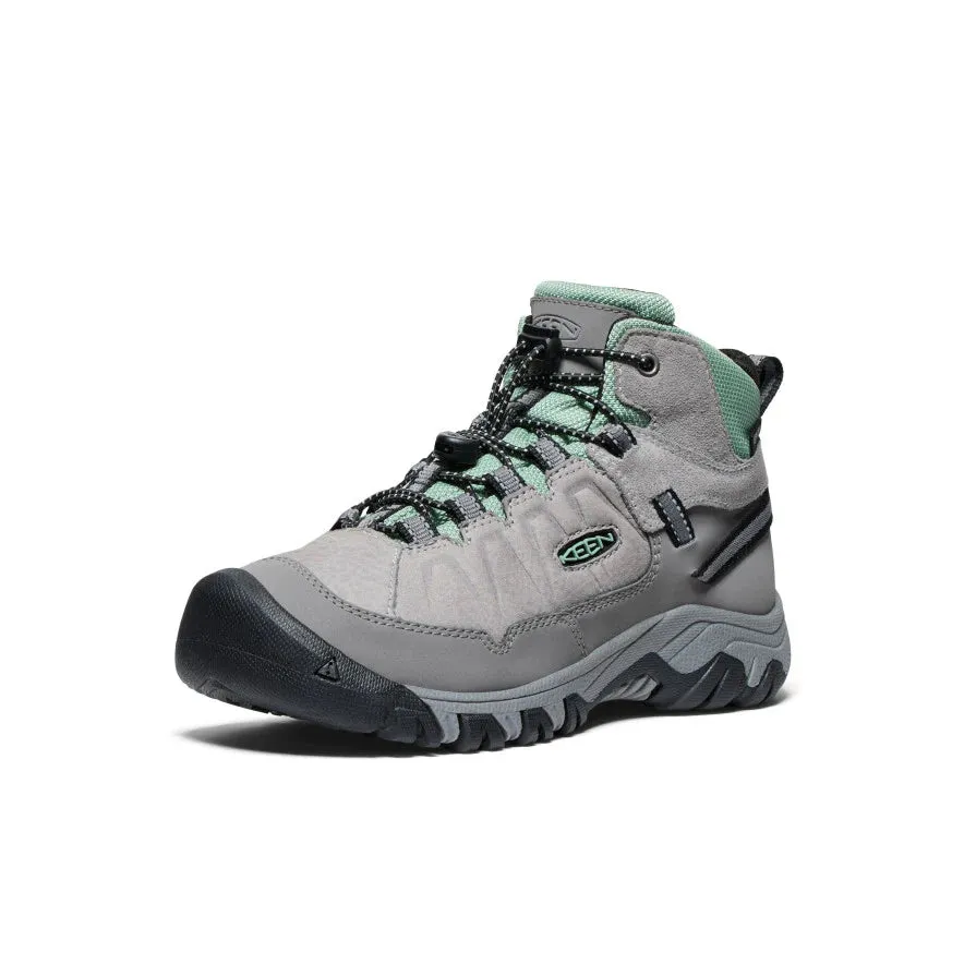 Big Kid's Keen Targhee IV Waterproof Hiking Boot Color: Alloy/Granite Green