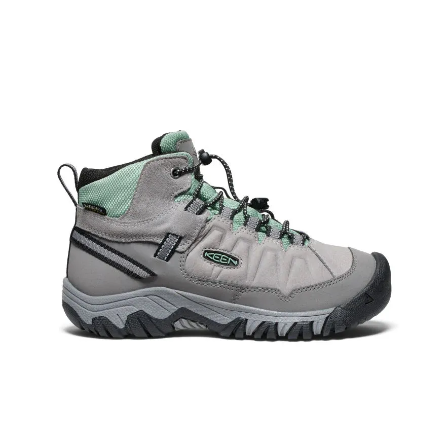 Big Kid's Keen Targhee IV Waterproof Hiking Boot Color: Alloy/Granite Green