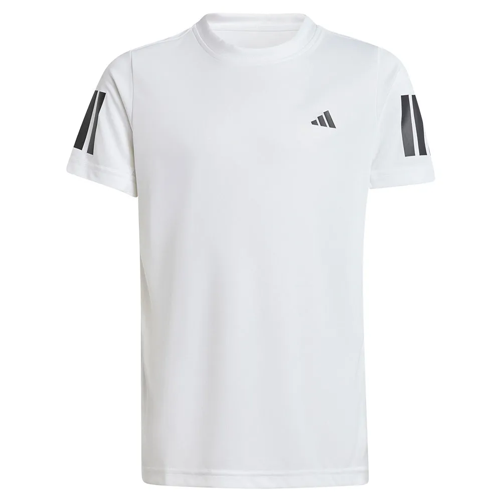 Boy`s Club 3 Stripe Tennis Tee White