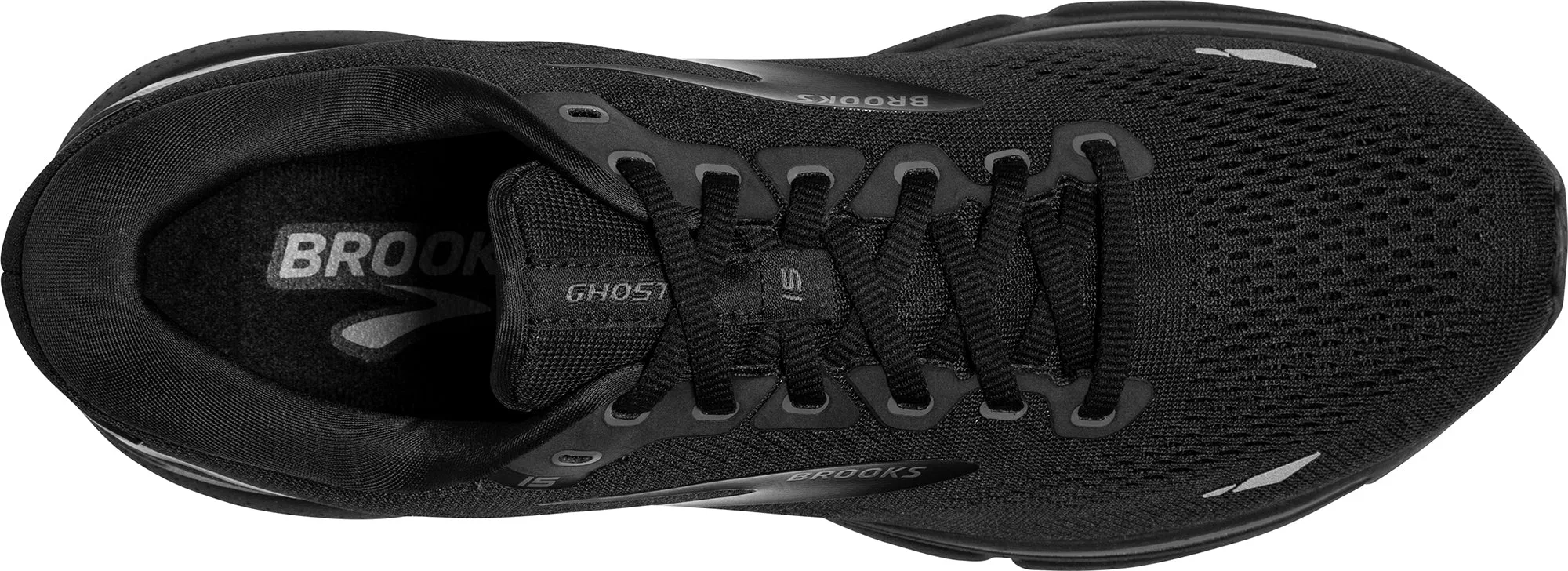 Brooks Ghost 15 WIDE FIT Mens Running Shoes - Black