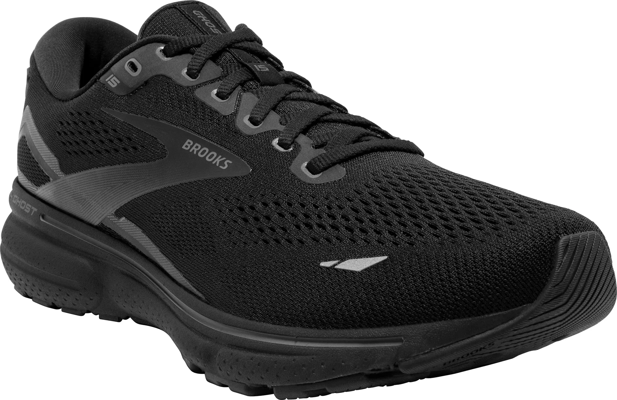 Brooks Ghost 15 WIDE FIT Mens Running Shoes - Black