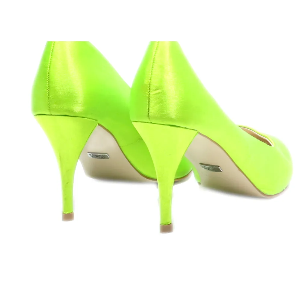 Buffalo High-Heel Shoes Fabric Green Colour For Women