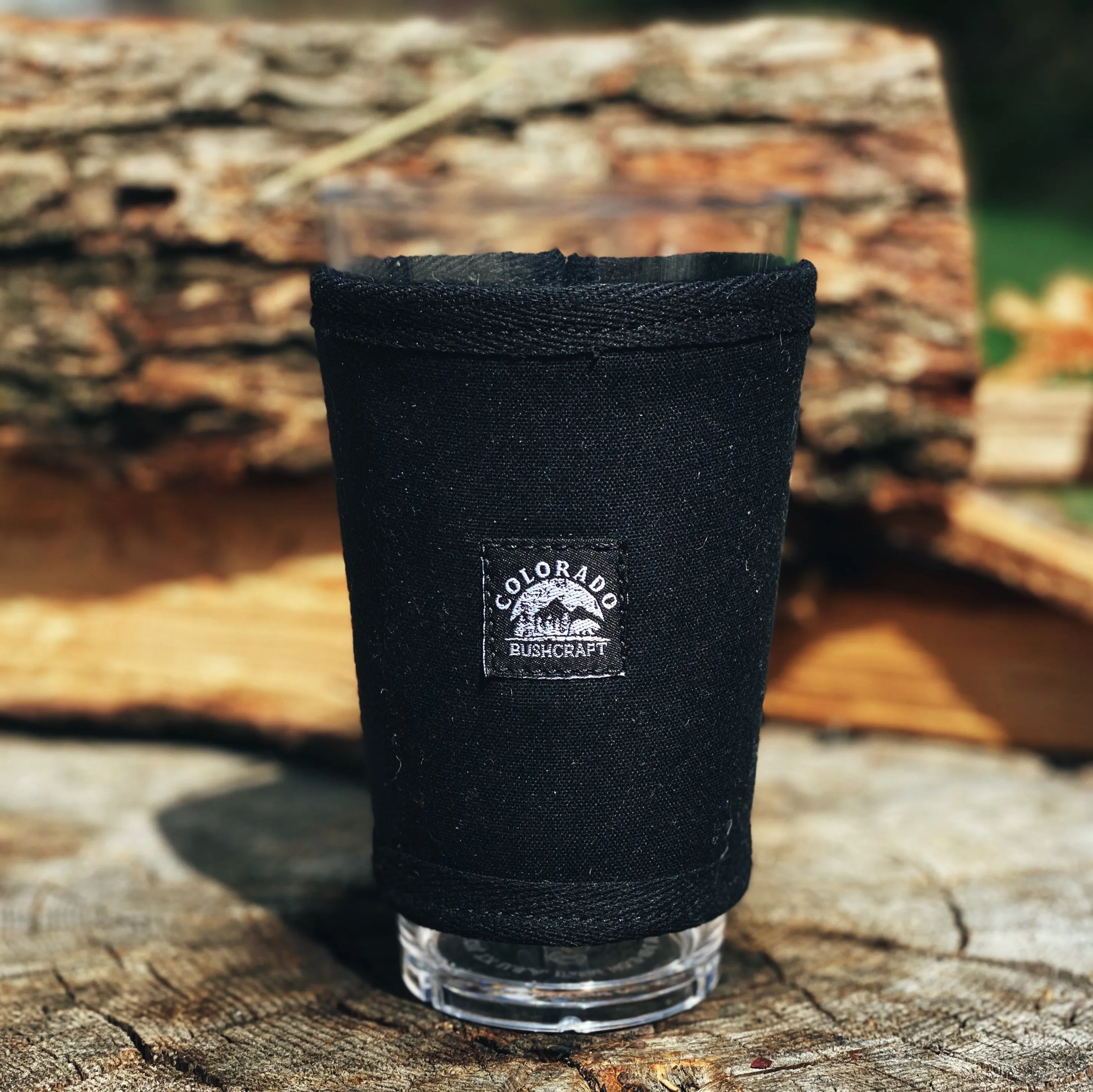 Bushcraft Waxed Canvas Pint Glass Cosy Cooler Coozie Cozy Insulated (Various Colors)