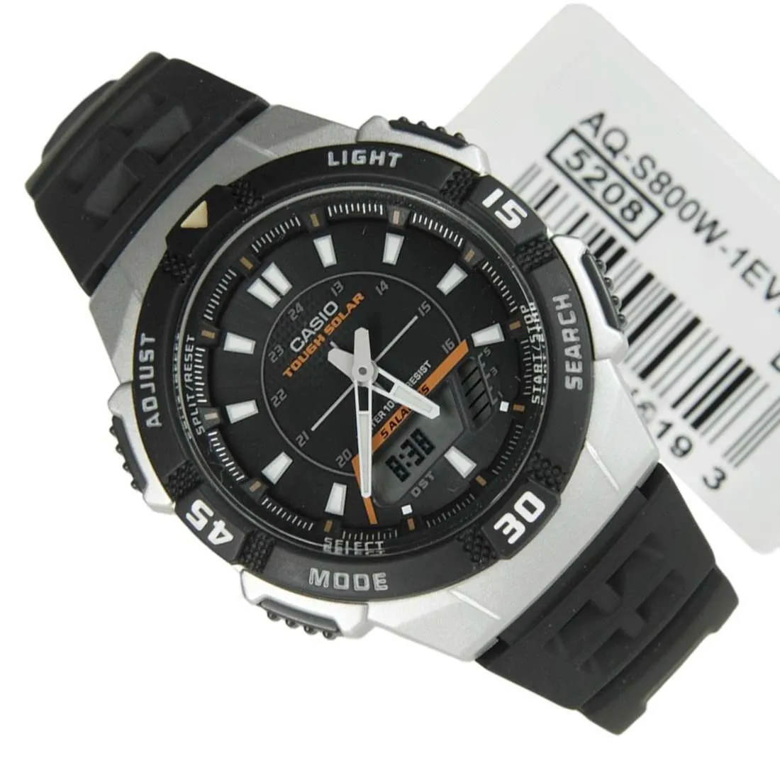 Casio AQ-S800W-1E Black Solar Powered Watch for Men