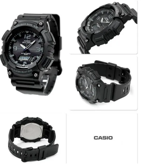 Casio AQ-S810W-1A2 Black Solar Powered Watch for Men