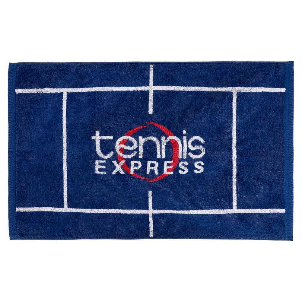 Cotton Sports Towel with Tennis Express Logo Towel Blue