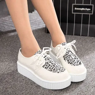 Creepers shoes 35-41 women Shoes plus size ladies platform shoes 2017 Women Flats shoes