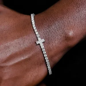 Cross Tennis Bracelet