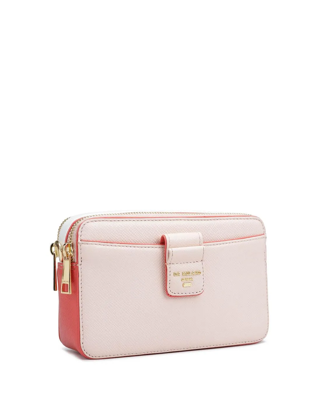 Da Milano Genuine Leather Pink Sling Bag (LSB-01442) (Small)