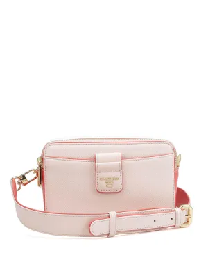 Da Milano Genuine Leather Pink Sling Bag (LSB-01442) (Small)