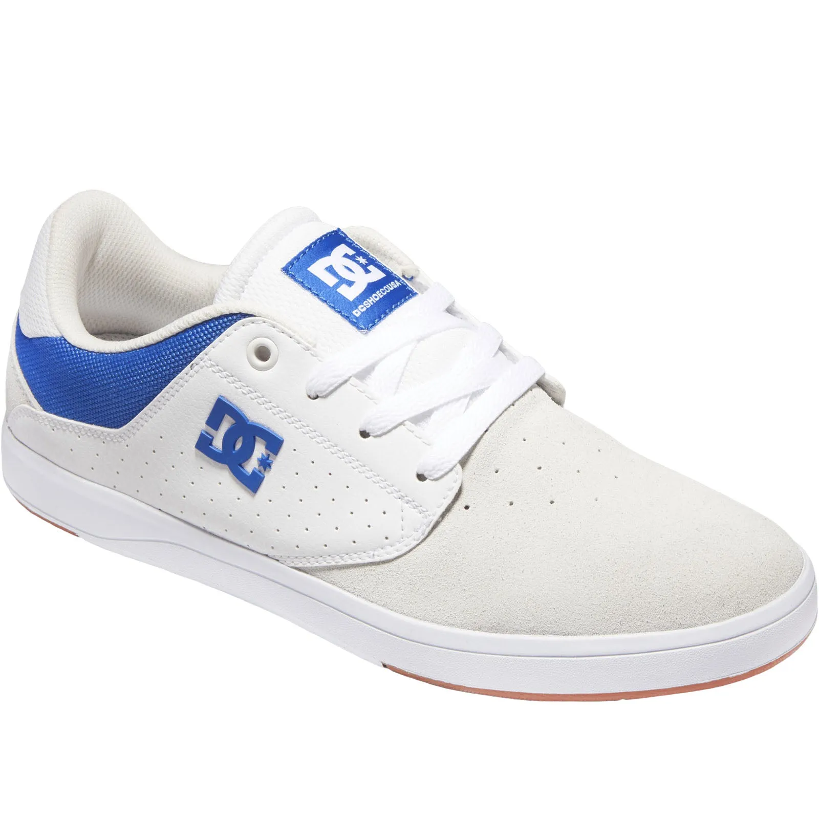 DC Shoes Mens Plaza Leather Trainers - Off White