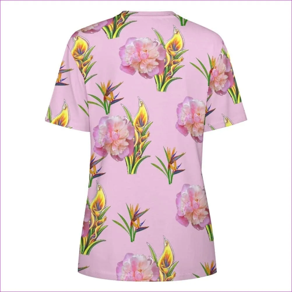 Delightful Pink Womens Cotton T-Shirt