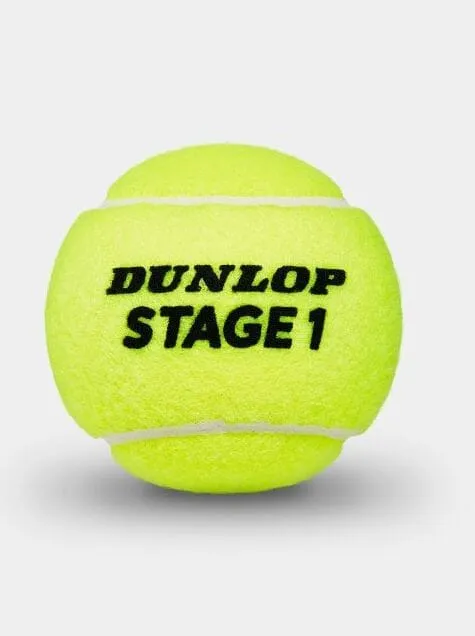 Dunlop Junior Green Dot Tennis Balls (Stage 1) - Case of 24 3 ball cans (72 balls)