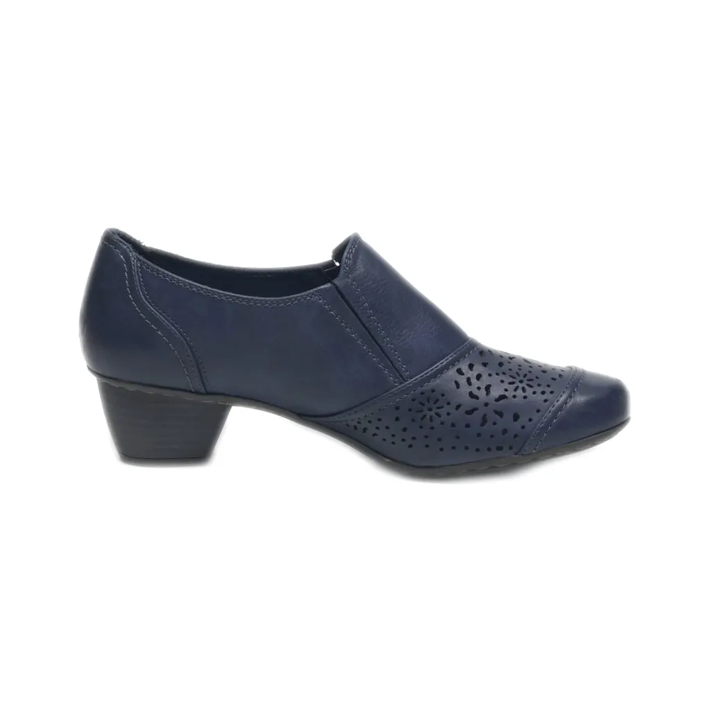 Easy Street Mid-Heel Shoes Leather Blue Colour For Women