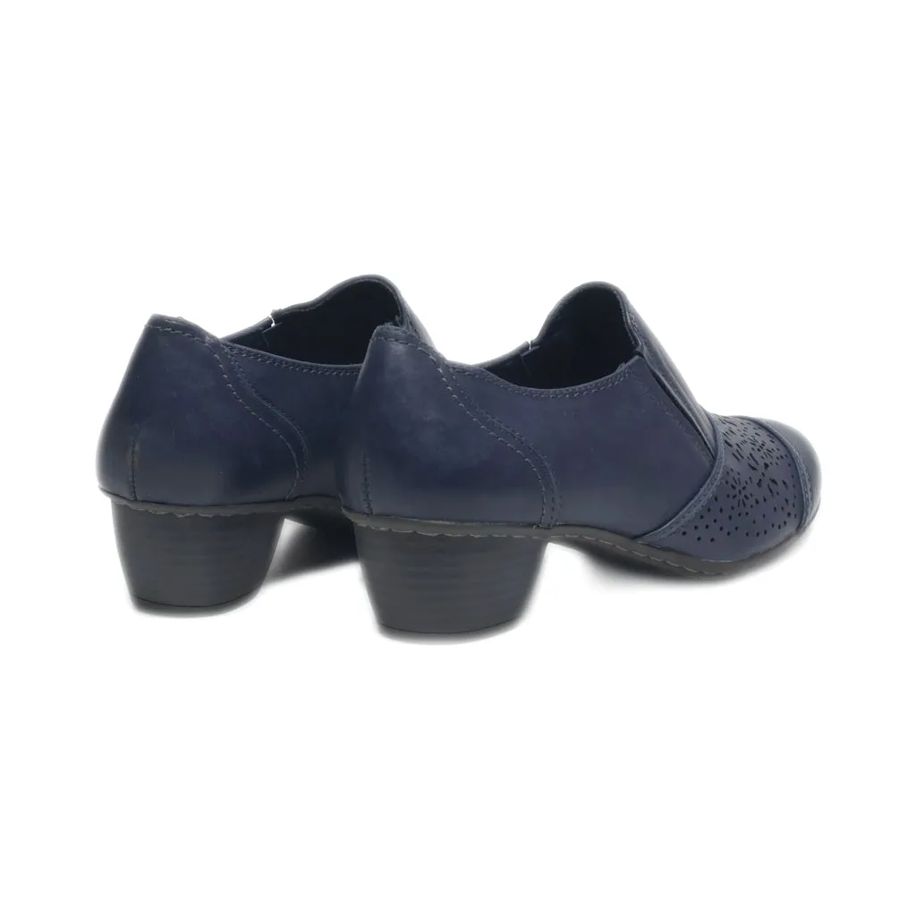 Easy Street Mid-Heel Shoes Leather Blue Colour For Women