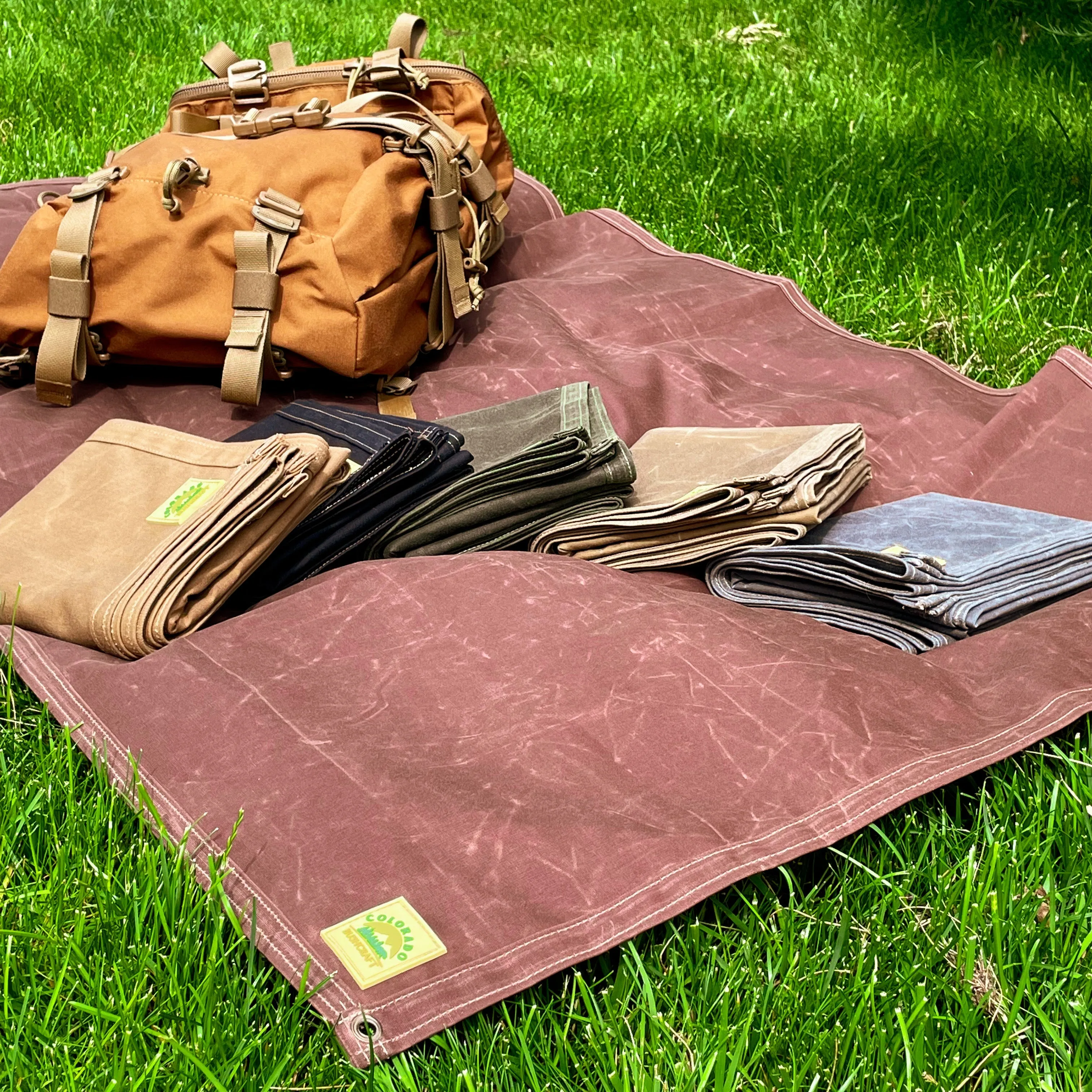 Extra Large Waxed Canvas Bushcraft Ground Cloth (Various Colors)