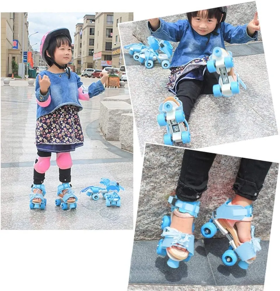 Famous Quality® Roller Skates for Kids Age Group 4-12 Years Adjustable Inline Skating Shoes with School Sport - Multi Color (Offer 1 Year Warranty)