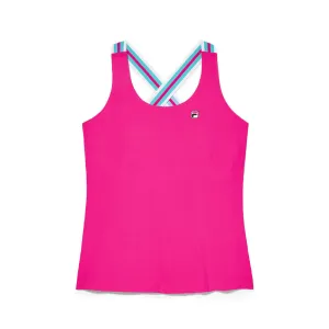 Fila Tie Breaker Cross Back Tank (Women's) - Pink Glo