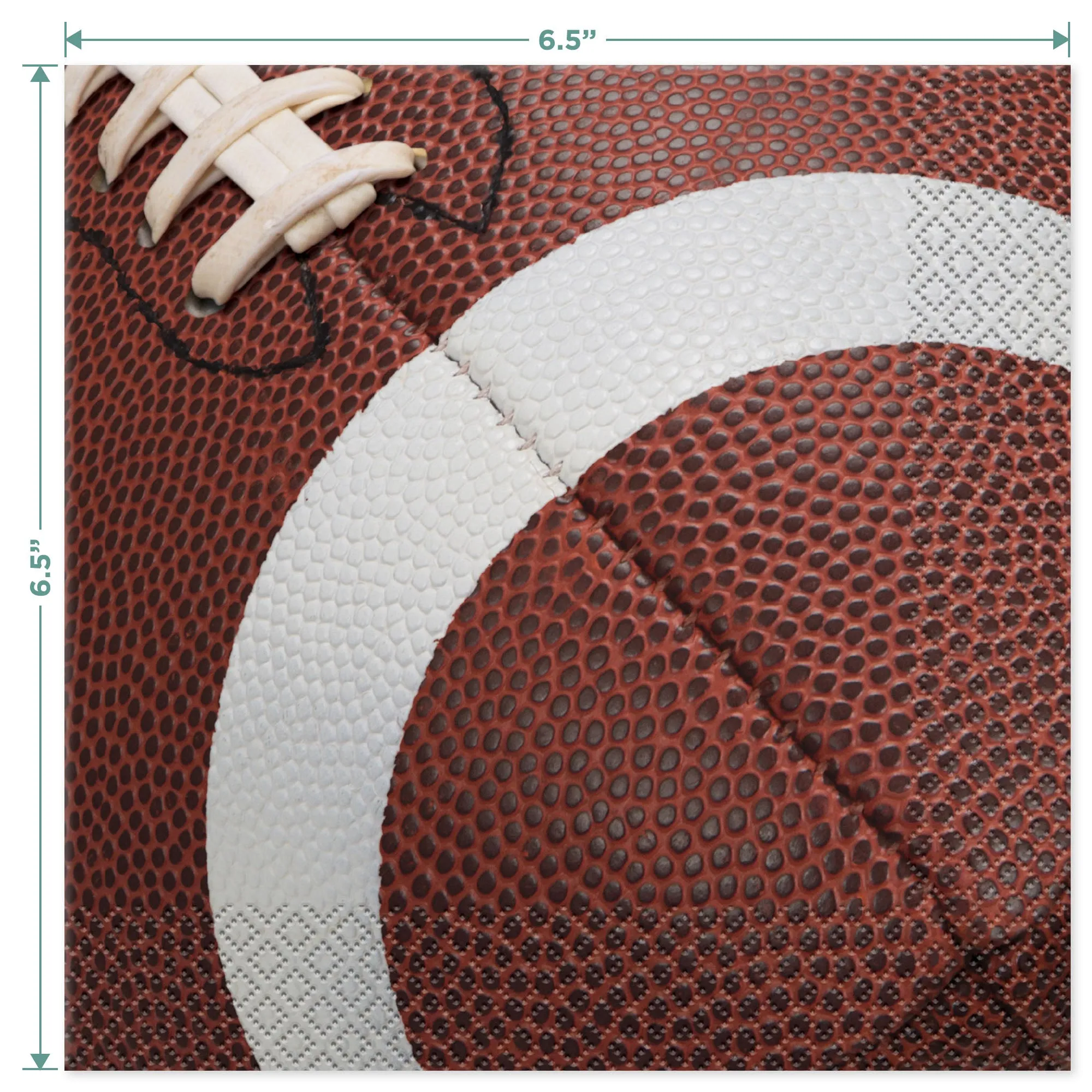 Football Party Game Ball Oval Paper Dinner Plates, Luncheon Napkins, and Beverage Cups (16 Plates, Napkins, & Cups)