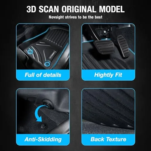 Ford Explorer 2016-2019 2 Row 7 Seats Floor Mats 1st &amp 2nd Row Floor Mats TPE Liners Full Set