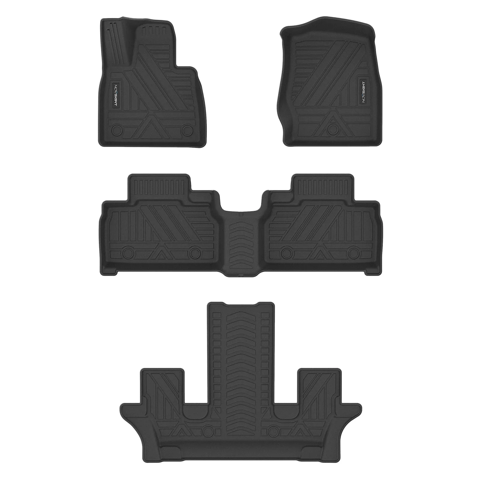 Ford Explorer 2023 6 Seats Floor Cargo Trunk Mat with Backrest Custom Fit Cargo Liner TPE