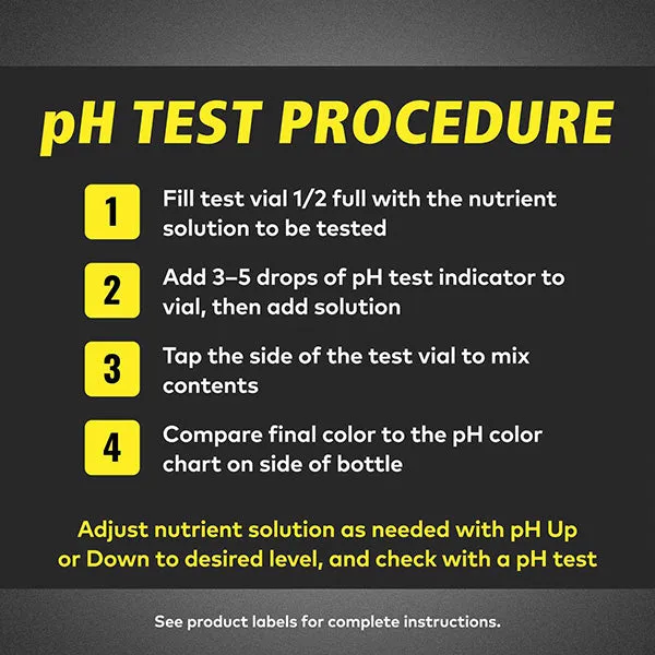 General Hydroponics®, pH Control Kit (includes pH up, pH down, and pH test indicators)