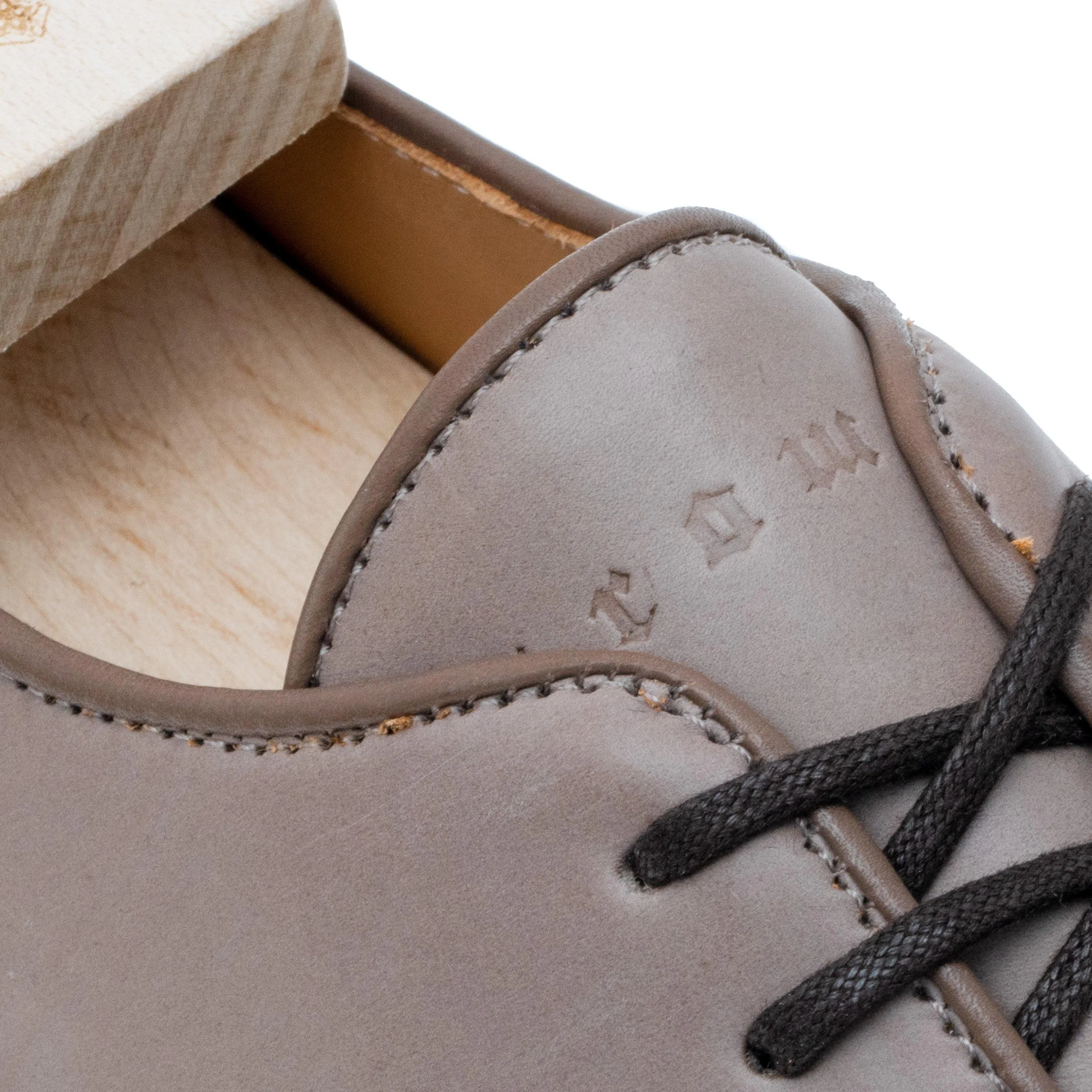 Harlestone Derby - Grey Veg Tan Calf