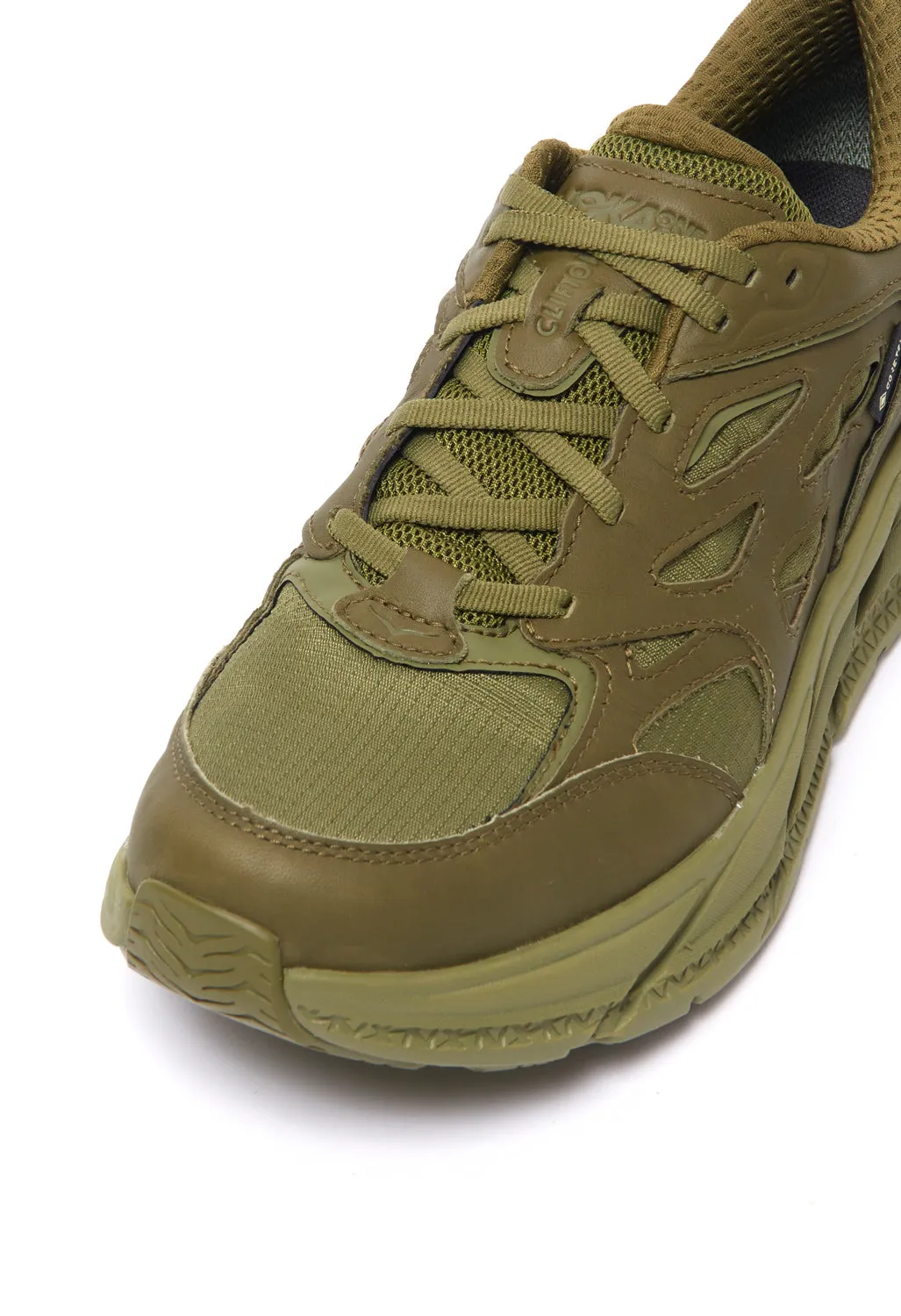 Hoka Clifton L GORE-TEX Shoes - Avocado/Green Moss