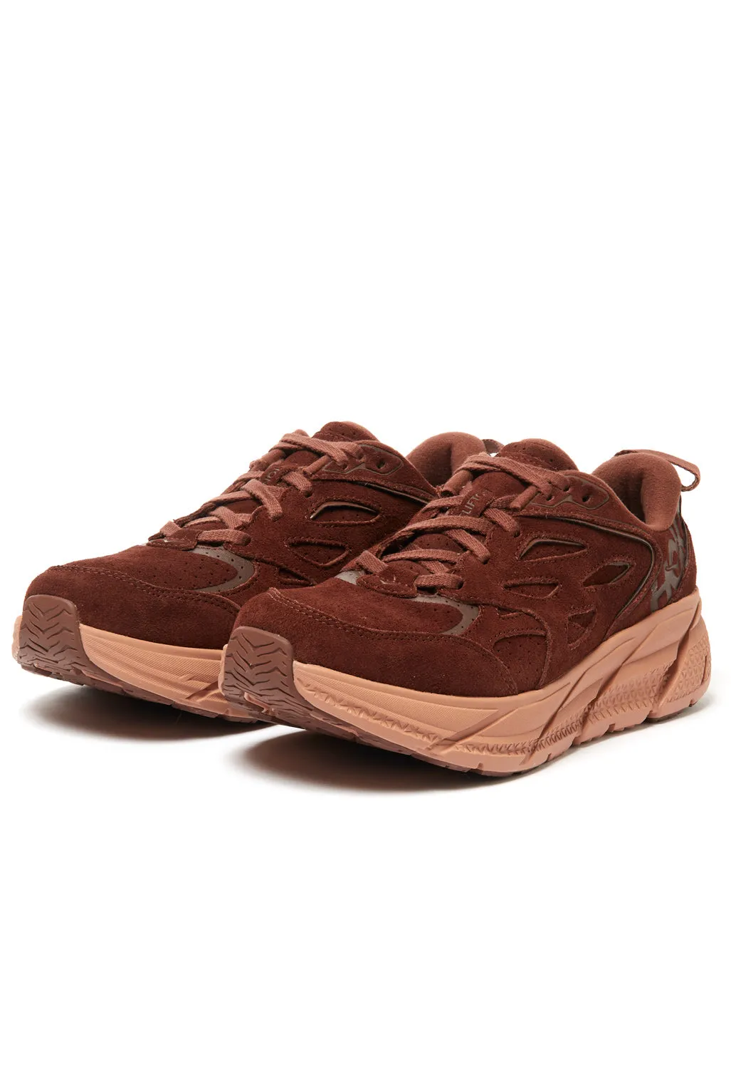 Hoka Clifton L Suede Trainers - Cappuccino/Cork