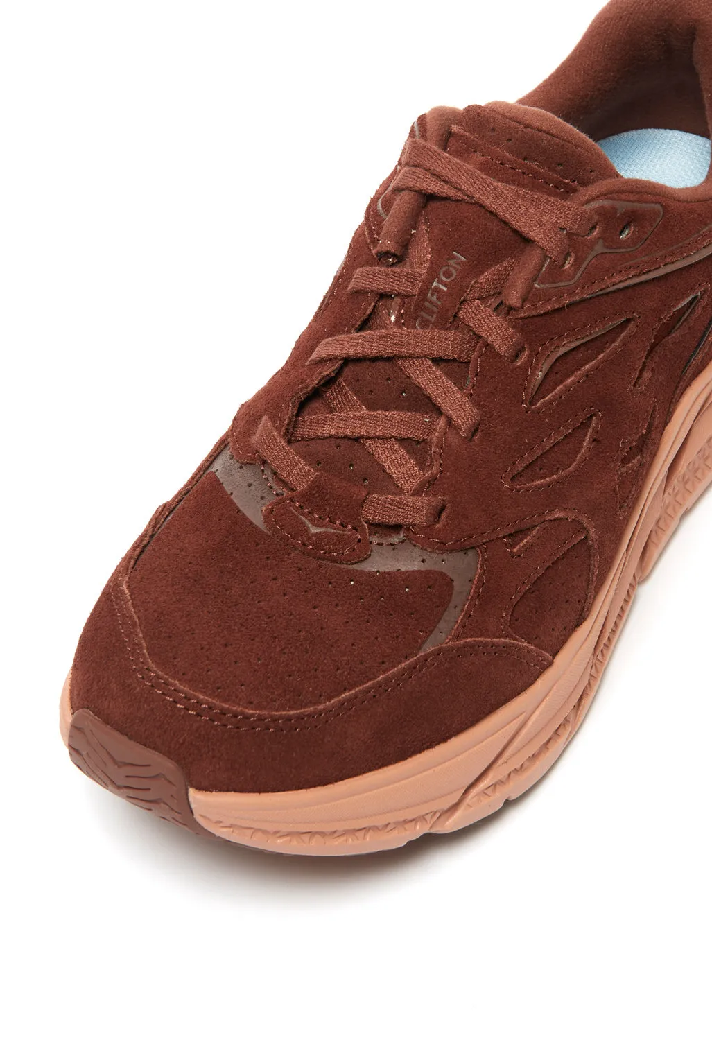 Hoka Clifton L Suede Trainers - Cappuccino/Cork